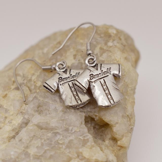 Baseball Jersey charm Earrings