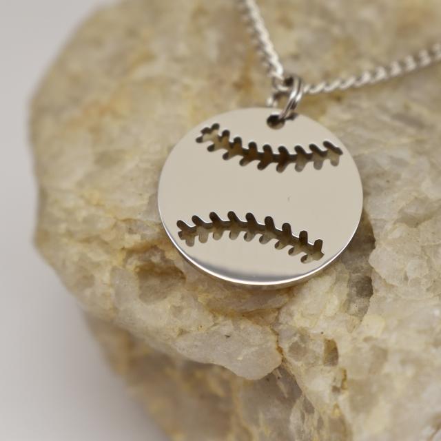 Baseball Stainless Steel Necklace